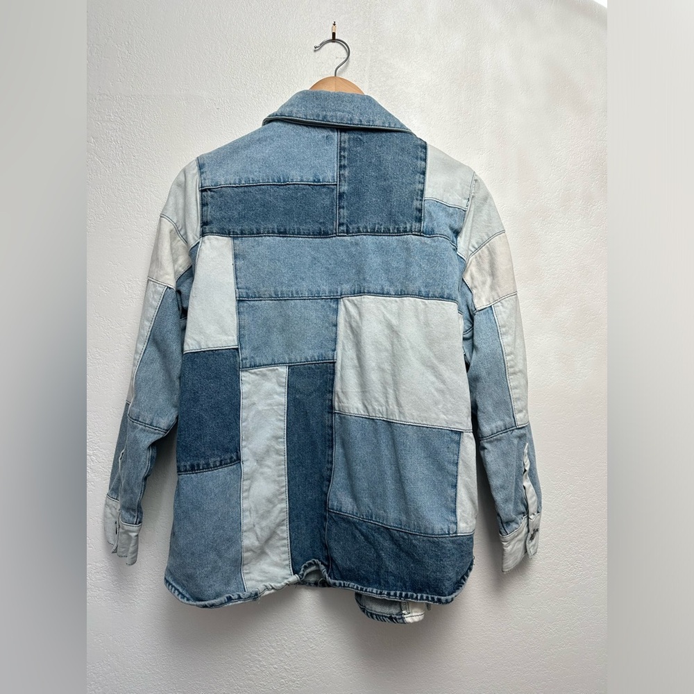 Forever 21 Patchwork Denim Jean Jacket - image 4
